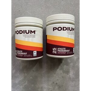 2 Jars‎ Podium Athlete Pre Workout Exp 01/27 Sour Watermelon 50 Servings Total